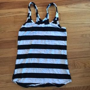 Lululemon Pima Cotton Black & White Striped Tank 6